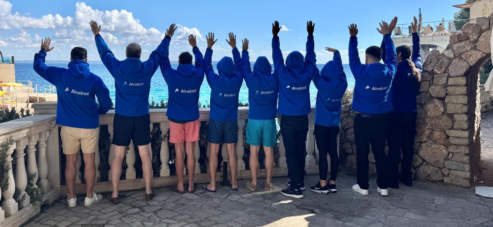 The international Airobot team together by the sea